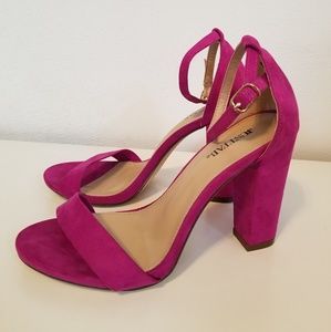 JustFab WW Makemba Block Heels in Fuchsia